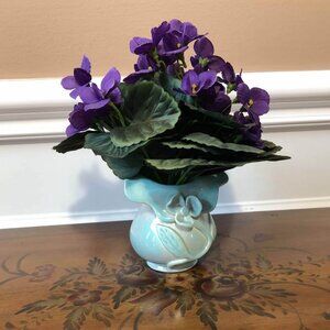 California pottery - KTK Pottery turquoise MCM ceramic vase